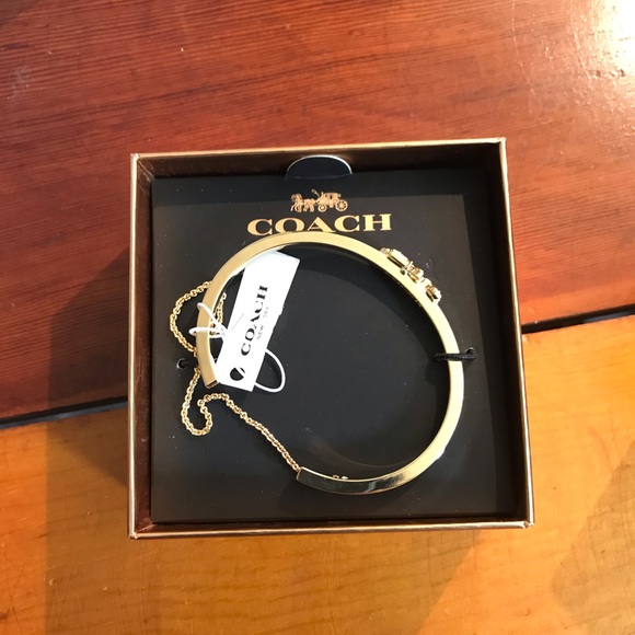 Coach Double Chain Gold Cuff - Picture 4 of 5